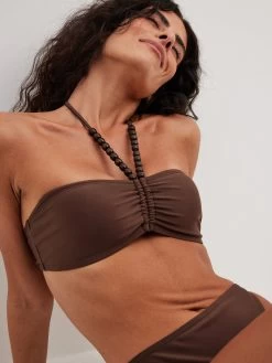 NA-KD Bandeau Bikini Tops Bandeau Bikinitop Dames Bruin