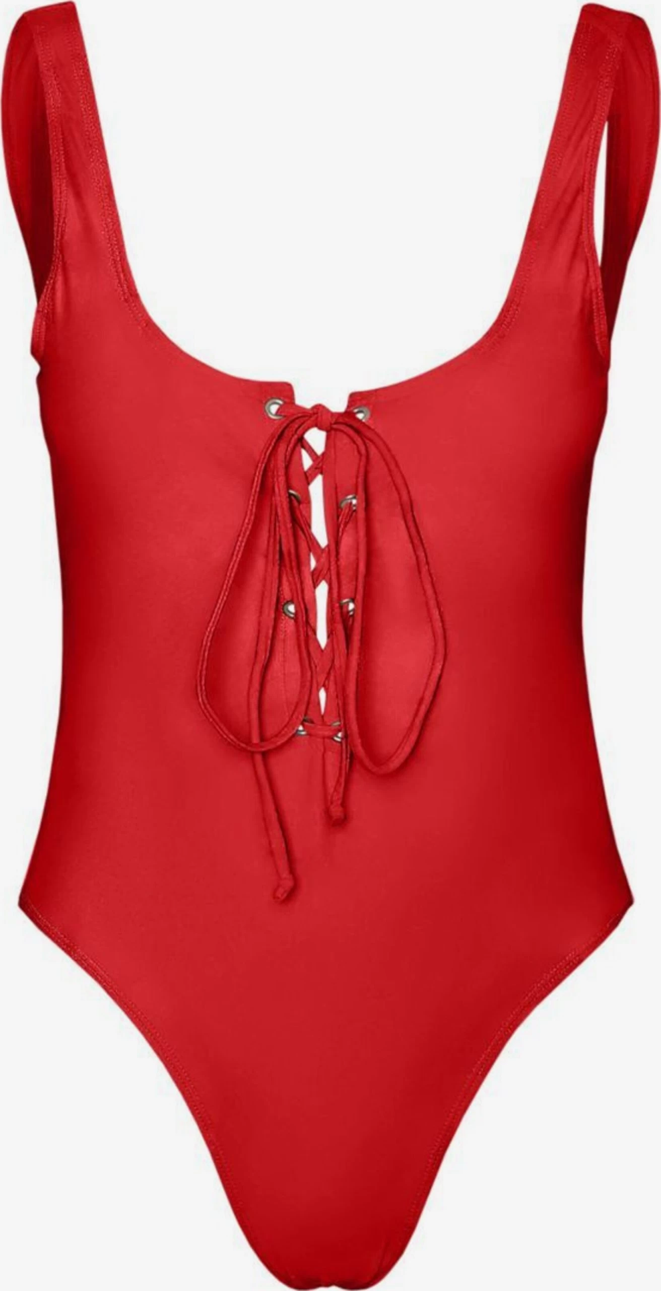 Noisy May Grote Cups Bustier Badpak Dames Vuurrood 3 Noisy May Grote Cups Bustier Badpak Dames Vuurrood