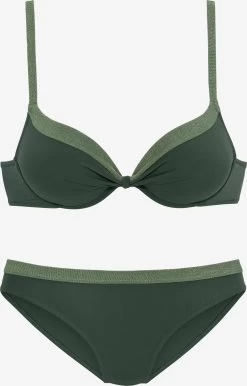 Jette Beugel Bikinis Push-up Bikini Dames Groen / Olijfgroen