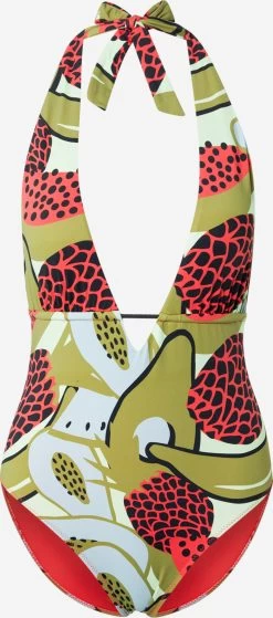 Halter Badpakken Triangel Badpak Dames Olijfgroen