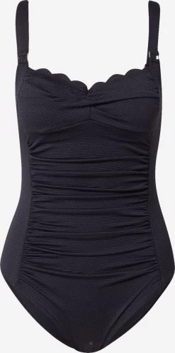 Hunkemöller Badpakken Zonder Beugel T-shirt Bh Badpak Scallop Dames Zwart
