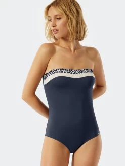 Schiesser Bandeau Badpakken Bandeau Badpak Aqua Californian Dream Dames Donkerblauw -Bikini Verkoop f7b5835dda48802899f3295acd01ce68