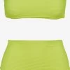 URBAN CLASSICS Bandeau Bikinis Bandeau Bikini Dames Lichtgroen