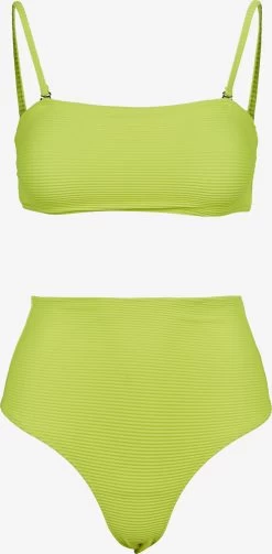 URBAN CLASSICS Bandeau Bikinis Bandeau Bikini Dames Lichtgroen