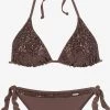 Bruno Banani Triangel Bikinis Triangel Bikini Dames Donkerbruin -Bikini Verkoop f9c7825a7677c986a7ee151559f58b63