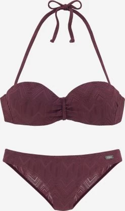 Buffalo Beugel Bikinis Bandeau Bikini Dames Bordeaux