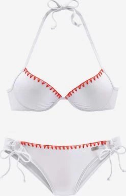 Buffalo Beugel Bikinis T-shirt Bh Bikini Dames Wit