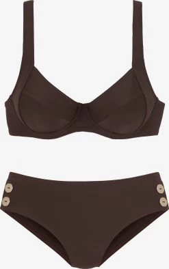 Beugel Bikinis T-shirt Bh Bikini Dames Bruin