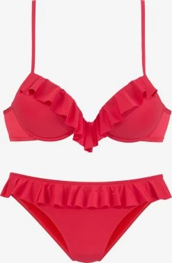 S.Oliver Beugel Bikinis Push-up Bikini Dames Rood