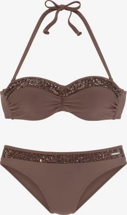 Bruno Banani Beugel Bikinis Bandeau Bikini Dames Bruin