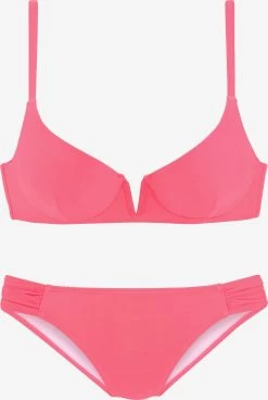 Beugel Bikinis Push-up Bikini Dames Zalm Roze