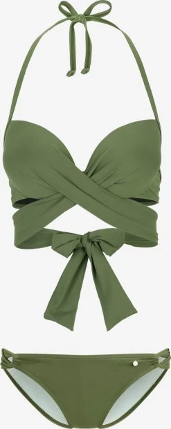 S.Oliver Beugel Bikinis Push-up Bikini Dames Kaki